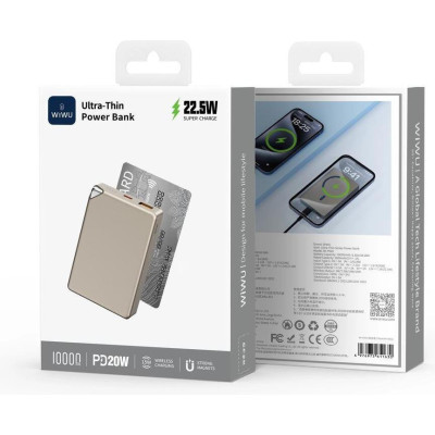 WIWU Ultra-Thin Series Wi-P020 10000mAh Gray (6976975611630)
