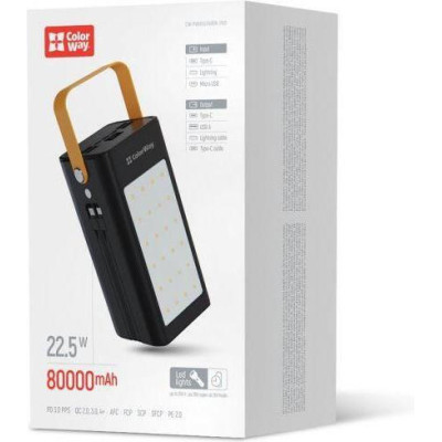 ColorWay 80000mAh 22.5W Black (CW-PB800LPA8BK-PDD)