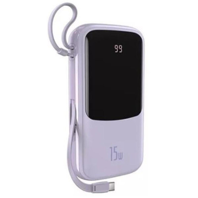 Baseus Qpow Digital Display 10 000 mAh iP Edition 2022 15W Purple (PPQD050105)