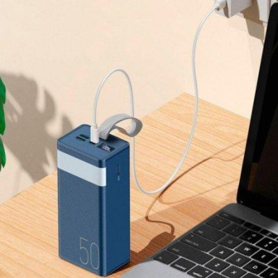 REMAX Chinen Series 20W+22.5W Fast Charging Power Bank with LED Light 50000mAh RPP-321 Blue