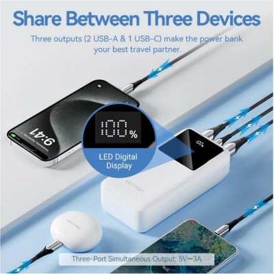 Vention 30000mAh 22.5W White (FHMW0)