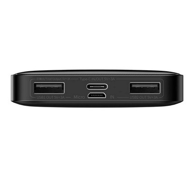 Baseus Bipow Digital Display Power Bank 10000mAh 15W Black Overseas Edition (PPBD050001)
