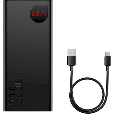 Baseus Adaman Digital Display Fast Charge Power Bank 40000mAh 22.5W Black (PPAD020101)
