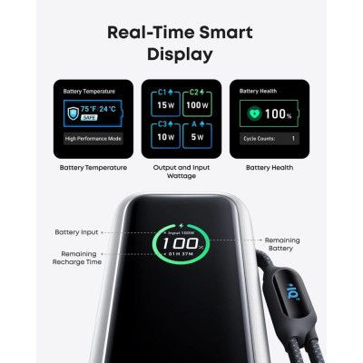 Anker ZOLO Power Bank 25000mAh 165W Black (A1695P11, A1695H11)