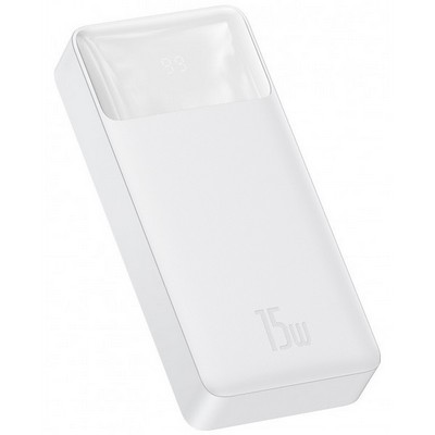 Baseus Bipow Digital Display Power Bank 20000mAh 15W White Overseas Edition (PPBD050102)