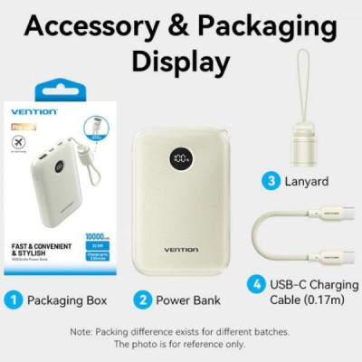 Vention 10000mAh 22.5W Beige (FKAN0-C)