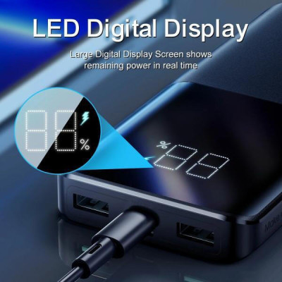 Joyroom JR-QP191 LED Display Quick Charge 22.5W 10000 mAh Black