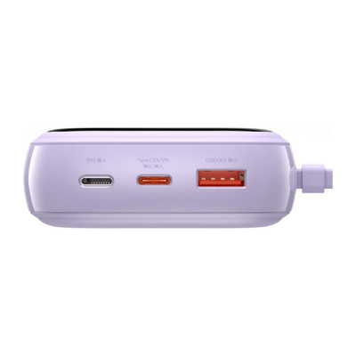 Baseus Power Bank 20000mAh з USB-C Cable Q Pow Display 22.5W Purple (PPQD-I05)