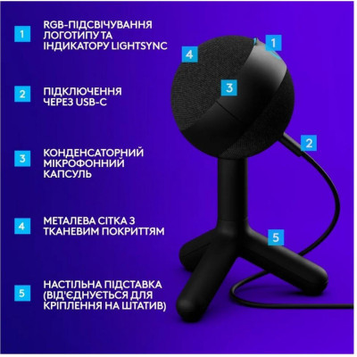 Logitech Yeti ORB RGB White (988-000558)