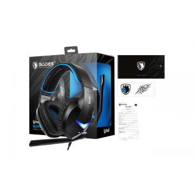 Sades SA-914 Wand LED 7.1 Virtual Surround Black/Blue (SA914BKU)