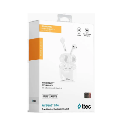 TWS TTEC AirBeat Lite White (2KM129B)