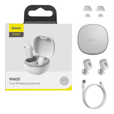 Baseus Encok WM01 TWS White (WM01-02)