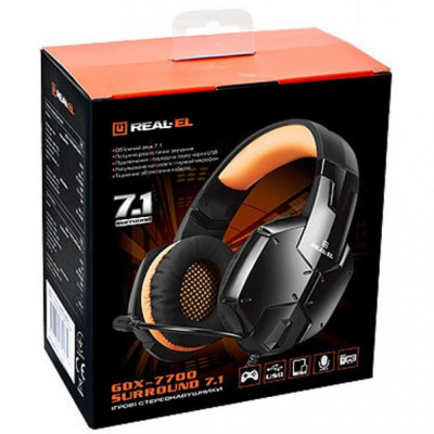REAL-EL GDX-7700 Surround 7.1 Black-orange (EL124100016)