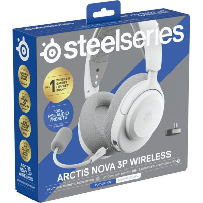 SteelSeries Arctis Nova 3P Wireless for Playstation White (61687)