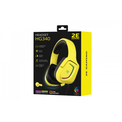 2E HG340 RGB USB 7.1 Yellow (2E-HG340YW-7.1)