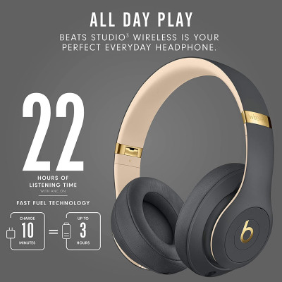 Beats Studio 3 Wireless Headphones MXJ92LL/A Grey