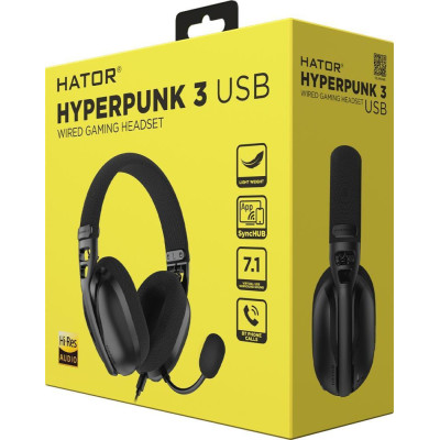 HATOR Hyperpunk 3 USB 7.1 Hi-Res Black (ESH10)