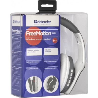 Defender FreeMotion B525 Bluetooth Gray-White (63527)