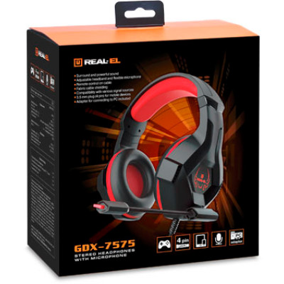 REAL-EL GDX-7575 Black/Red (EL124100042)