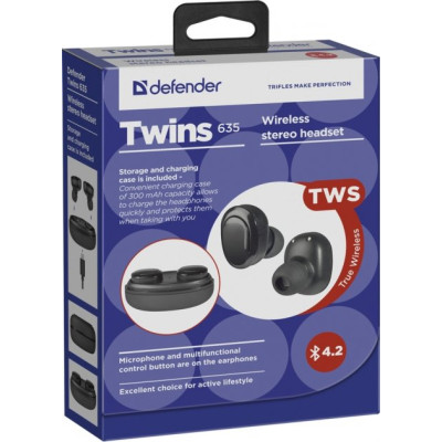 TWS Defender Twins 635 Black (63635)