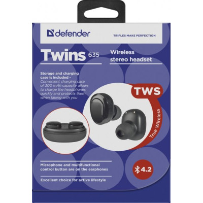 TWS Defender Twins 635 Black (63635)