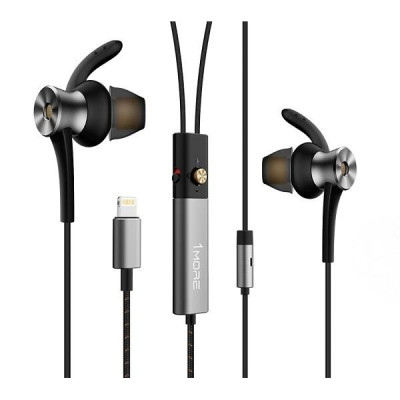 1More Dual Driver ANC Lightning In-Ear Headphones Gray (E1004-GRAY)