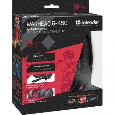 Defender Warhead G-450 Red-Black (64146)