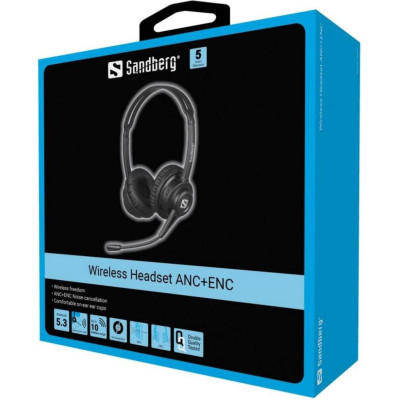 Sandberg Wireless Headset ANC+ENC Black (126-44)