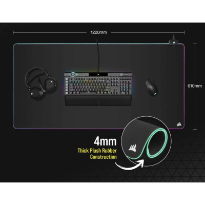 Corsair MM700 RGB Cloth Gaming Mouse Pad Extended 3XL Black (CH-9417080-WW)
