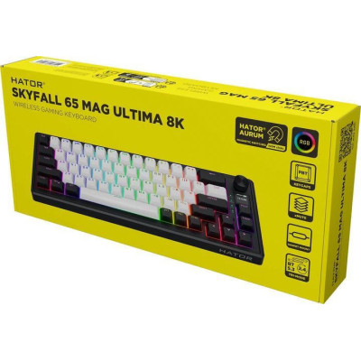 HATOR Skyfall 65 MAG ULTIMA 8K wireless black-white (HTK3860UA)