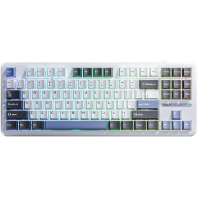 AULA F87 Gasket Greywood Wireless White (6948391208602)