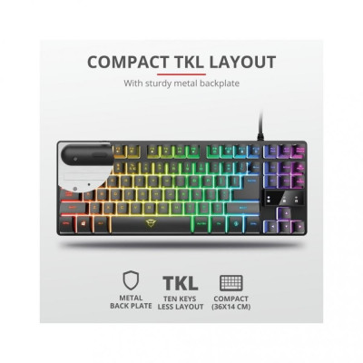 Trust GXT 833 Thado TKL Illuminated Gaming (23724)