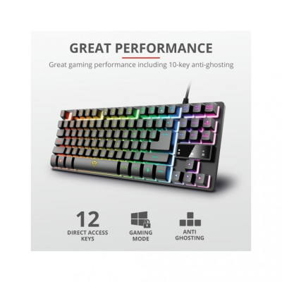 Trust GXT 833 Thado TKL Illuminated Gaming (23724)