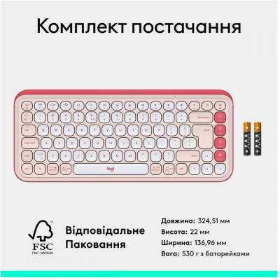 Logitech Pop Icon Keys Rose (920-013073)