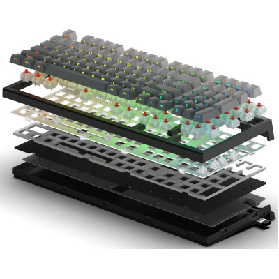 FL ESPORTS FL980 V2 Wireless South LED Kailh Box Blueberry Ice Cream (FL980V2-3960) Black Carbon