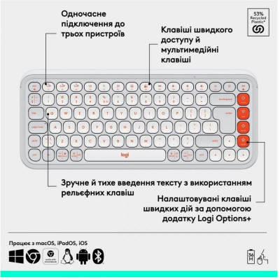 Logitech Pop Icon Keys Off White (920-013072)