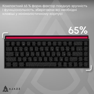 AJAZZ NK68 Red Switch Black (NK68-R-S-B)