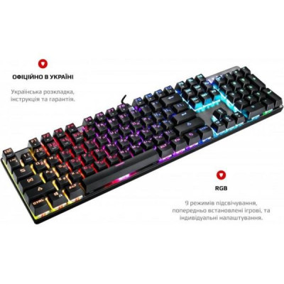 Motospeed CK104 RGB USB ENG, UKR, RUS Outemu (mtck104cmr)