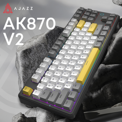 AJAZZ AK870 V2 Flying Fish Switch Black/Grey/Yellow (AK870-V2-FF-BGY)