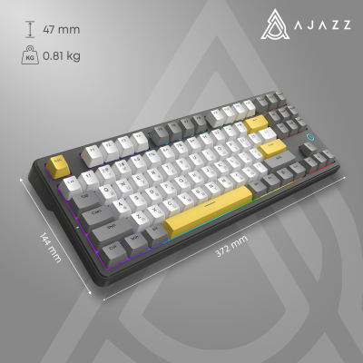 AJAZZ AK870 V2 Flying Fish Switch Black/Grey/Yellow (AK870-V2-FF-BGY)