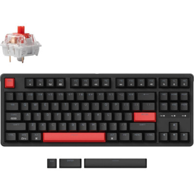 Keychron C3 Pro 87 Key RGB Hot-Swap K Pro Red Black (C3PH1_KEYCHRON)
