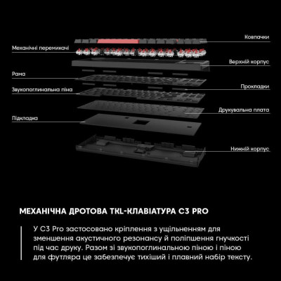 Keychron C3 Pro 87 Key RGB Hot-Swap K Pro Red Black (C3PH1_KEYCHRON)