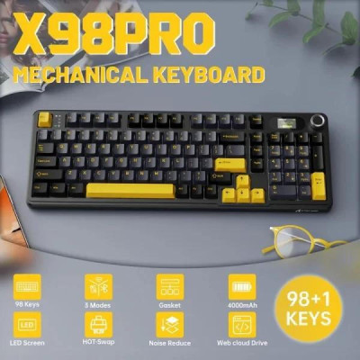 ATTACK SHARK X98 Pro Star Black Linear Blueberry Switch (X98PRO_SB_AS)
