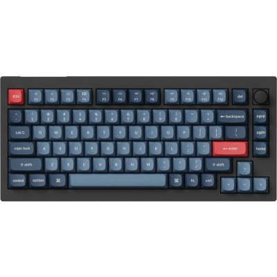 Keychron V1 Max 84 Key RGB Hot-Swap Gateron Jupiter Red Knob Carbon Black (V1MD1_KEYCHRON)
