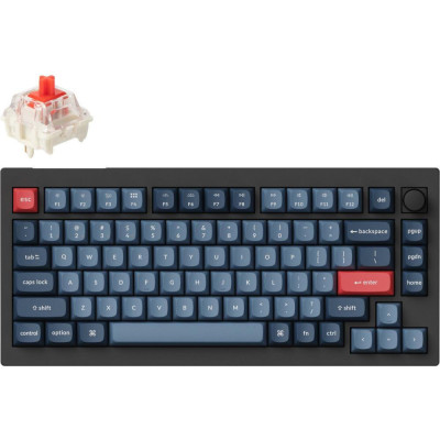 Keychron V1 Max 84 Key RGB Hot-Swap Gateron Jupiter Red Knob Carbon Black (V1MD1_KEYCHRON)