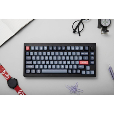 Keychron V1 Max 84 Key RGB Hot-Swap Gateron Jupiter Red Knob Carbon Black (V1MD1_KEYCHRON)