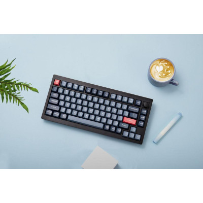 Keychron V1 Max 84 Key RGB Hot-Swap Gateron Jupiter Red Knob Carbon Black (V1MD1_KEYCHRON)