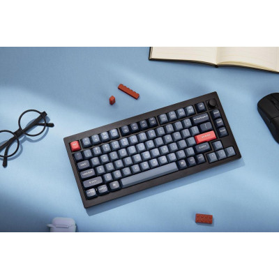 Keychron V1 Max 84 Key RGB Hot-Swap Gateron Jupiter Red Knob Carbon Black (V1MD1_KEYCHRON)