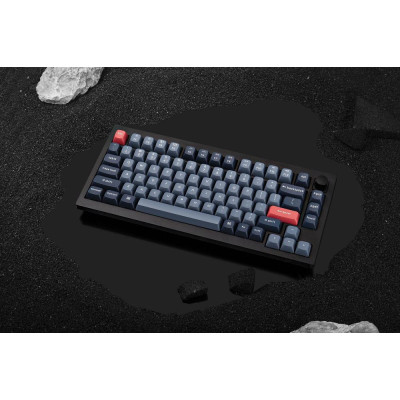 Keychron V1 Max 84 Key RGB Hot-Swap Gateron Jupiter Red Knob Carbon Black (V1MD1_KEYCHRON)