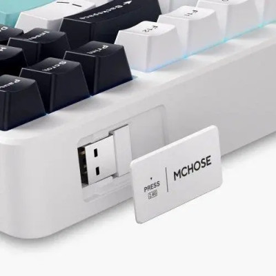 MCHOSE G87 RGB Mechanical Matcha Latte Switch V2 Wireless Black/Pink (MC-G87-17)
